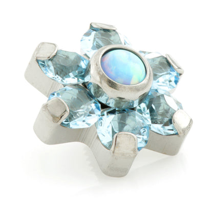Ti Internal Opal and Gem Micro Flower Attachment (6 petals)