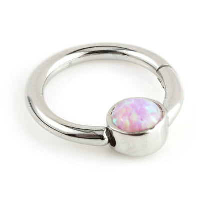 Titanium Opal Hinge Segment Ring