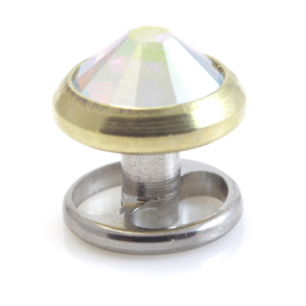 Titanium Wheel Skin Diver With Zircon Gold Gem Disk
