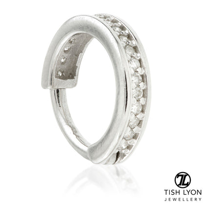 TL - 14ct Gold Diamond Channel Hinge Ring