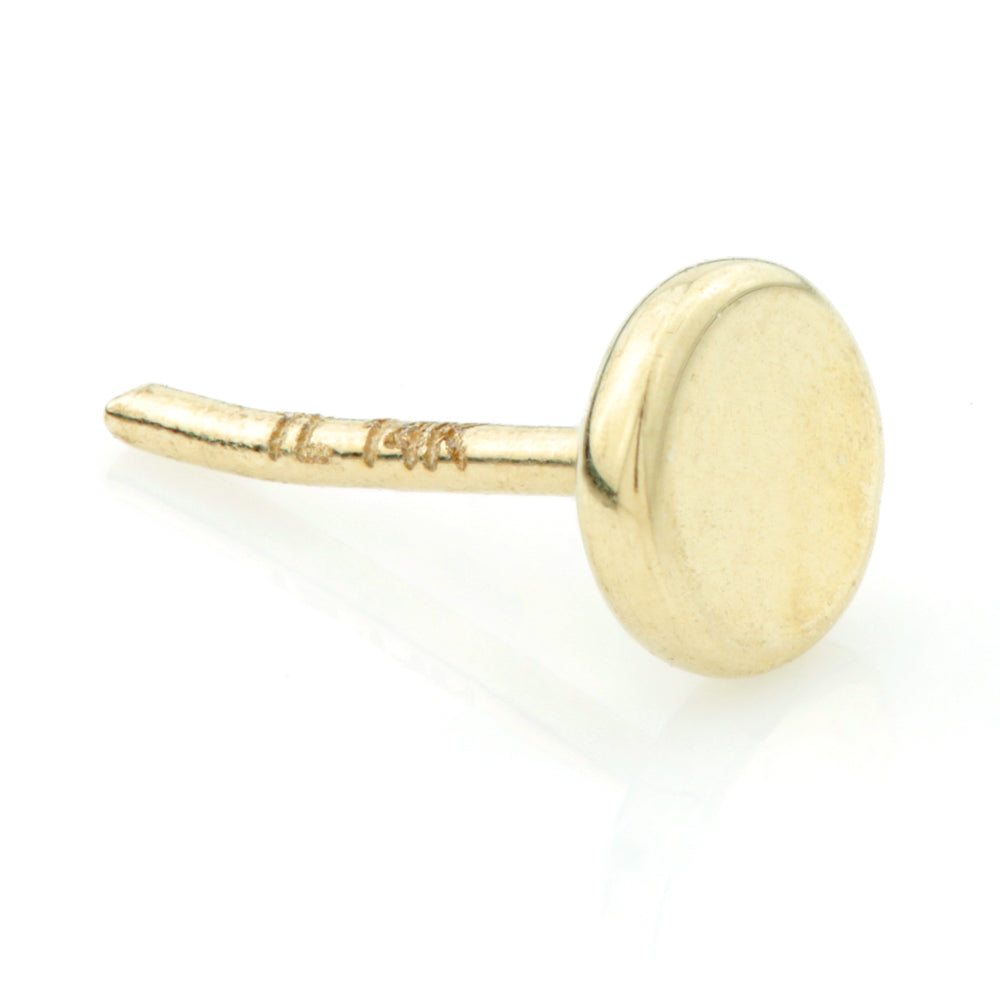 TL - 14ct Gold Disk Threadless Attachment