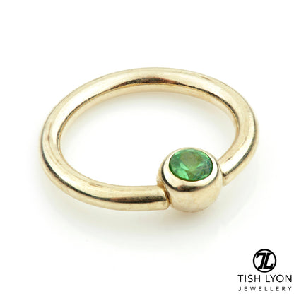 TL - 14ct Gold Emerald BCR - 1.2mm