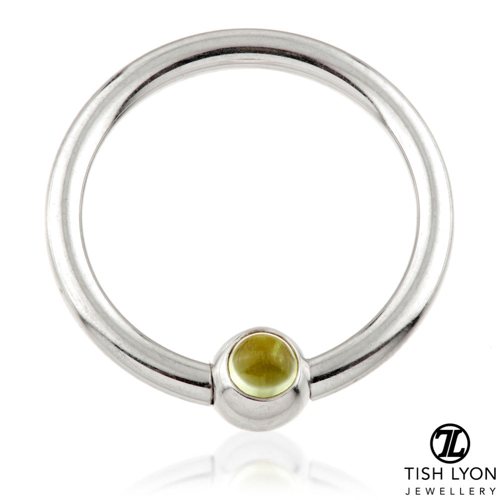 TL - 14ct Gold Peridot BCR - 1.6mm