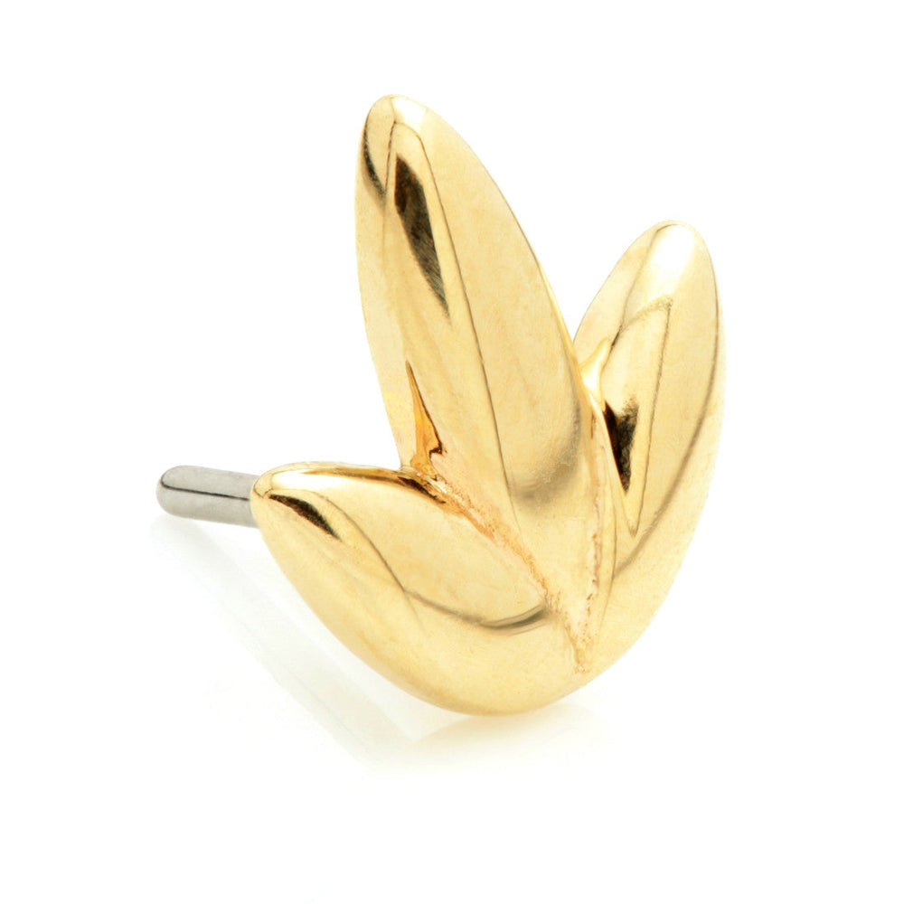 TL - 14ct Gold Threadless Fleur-de-lis Pin Attachment