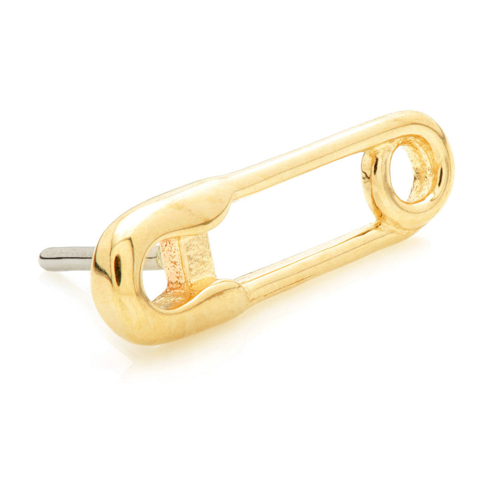 TL - 14ct Gold Threadless Safety Pin Attachment