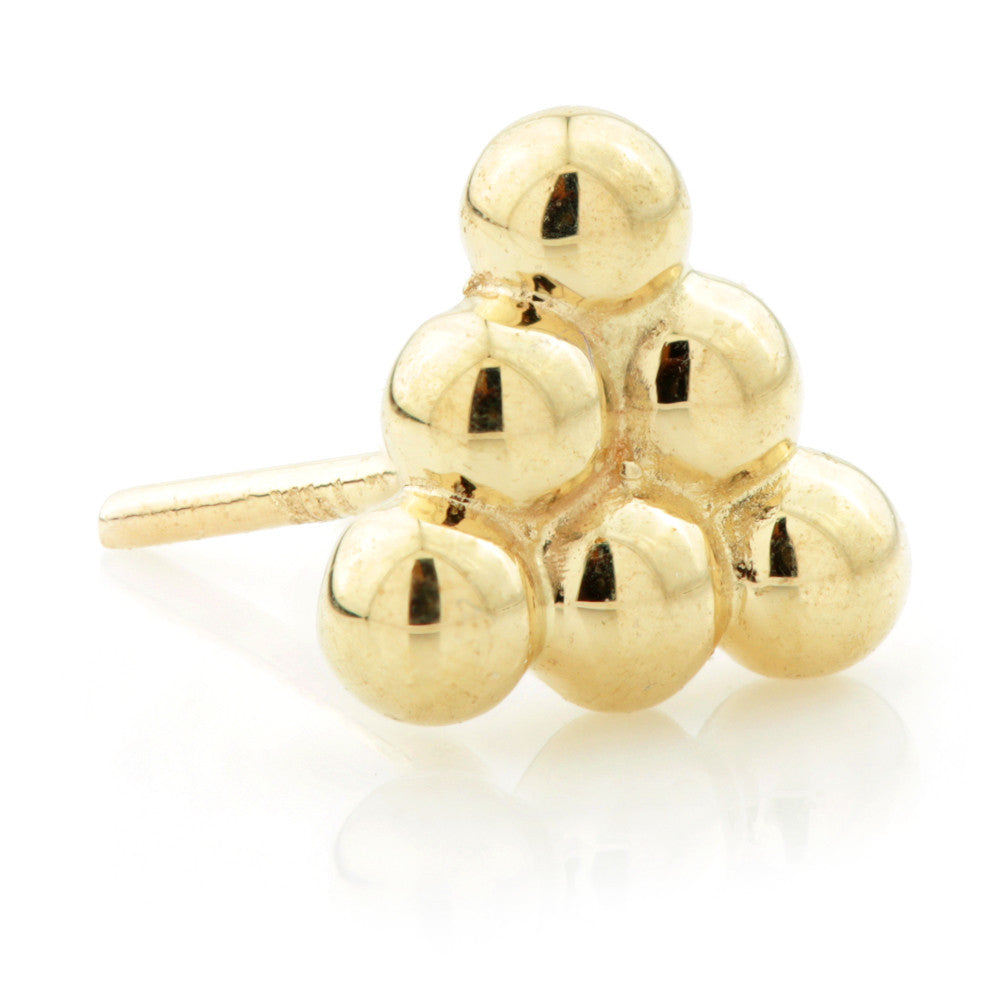 TL - 14ct Gold Triangle Dot Threadless Attachment