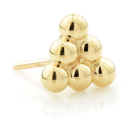 TL - 14ct Gold Triangle Dot Threadless Attachment