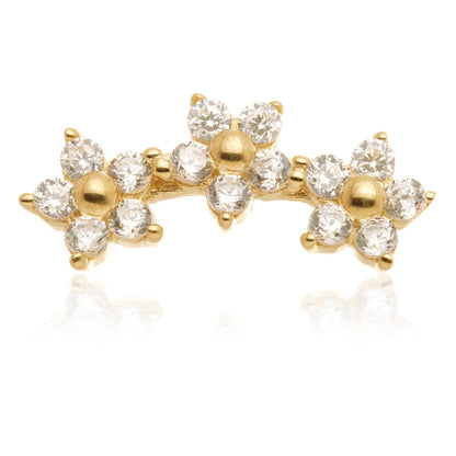 TL - 14ct Internal Gold Flower Crescent Attachment