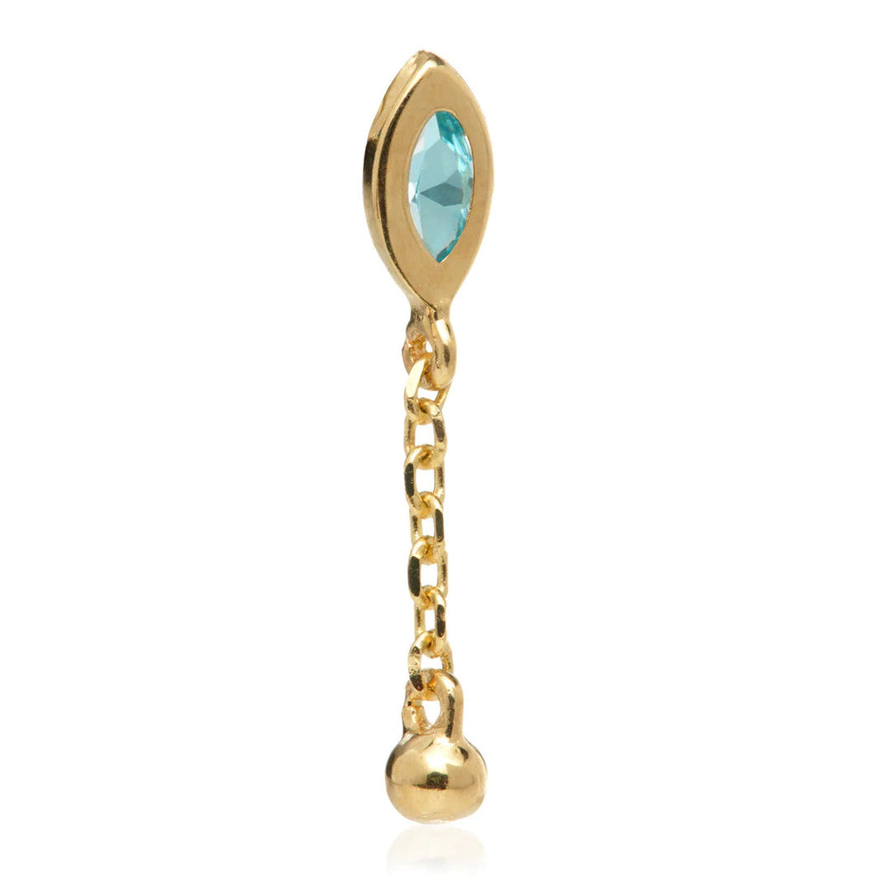 TL - 14ct Internal Jewelled Marquise & Ball Attachment
