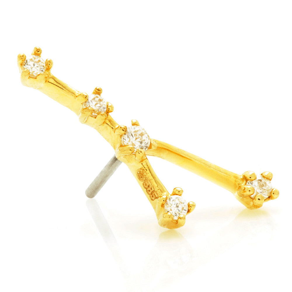 Cancer Threadless Jewelled Zodiac Constellation Pin Attachment