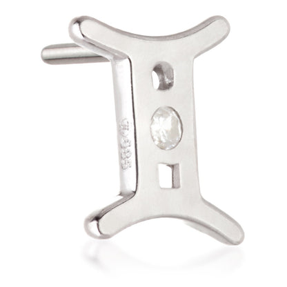 Gemini Threadless Jewelled Zodiac Pin Attachment