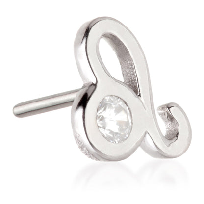 Leo Threadless Jewelled Zodiac Pin Attachment
