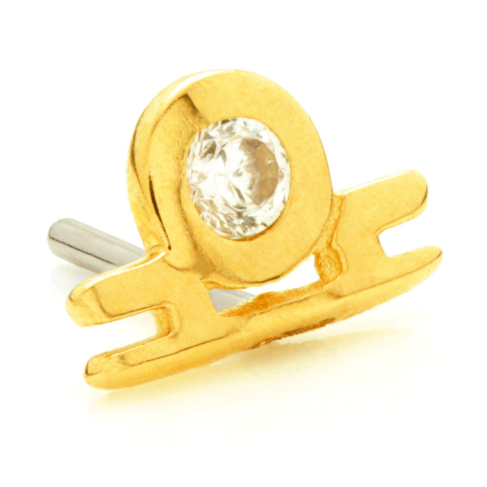 Libra Threadless Jewelled Zodiac Pin Attachment