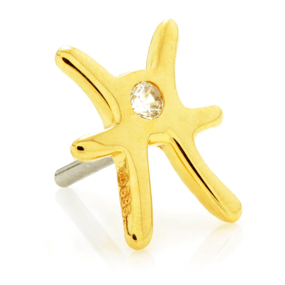 Pisces Threadless Jewelled Zodiac Pin Attachment