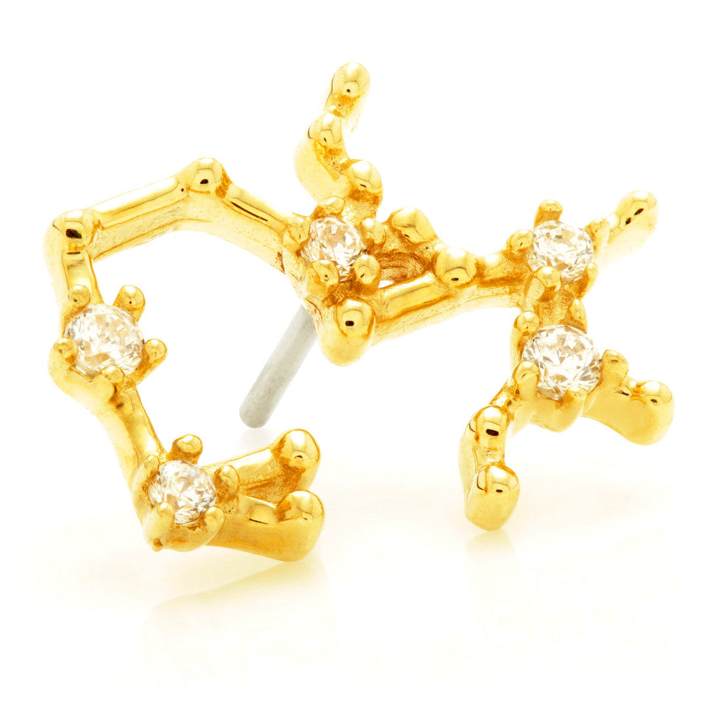 Sagittarius Threadless Jewelled Zodiac Constellation Pin Attachment
