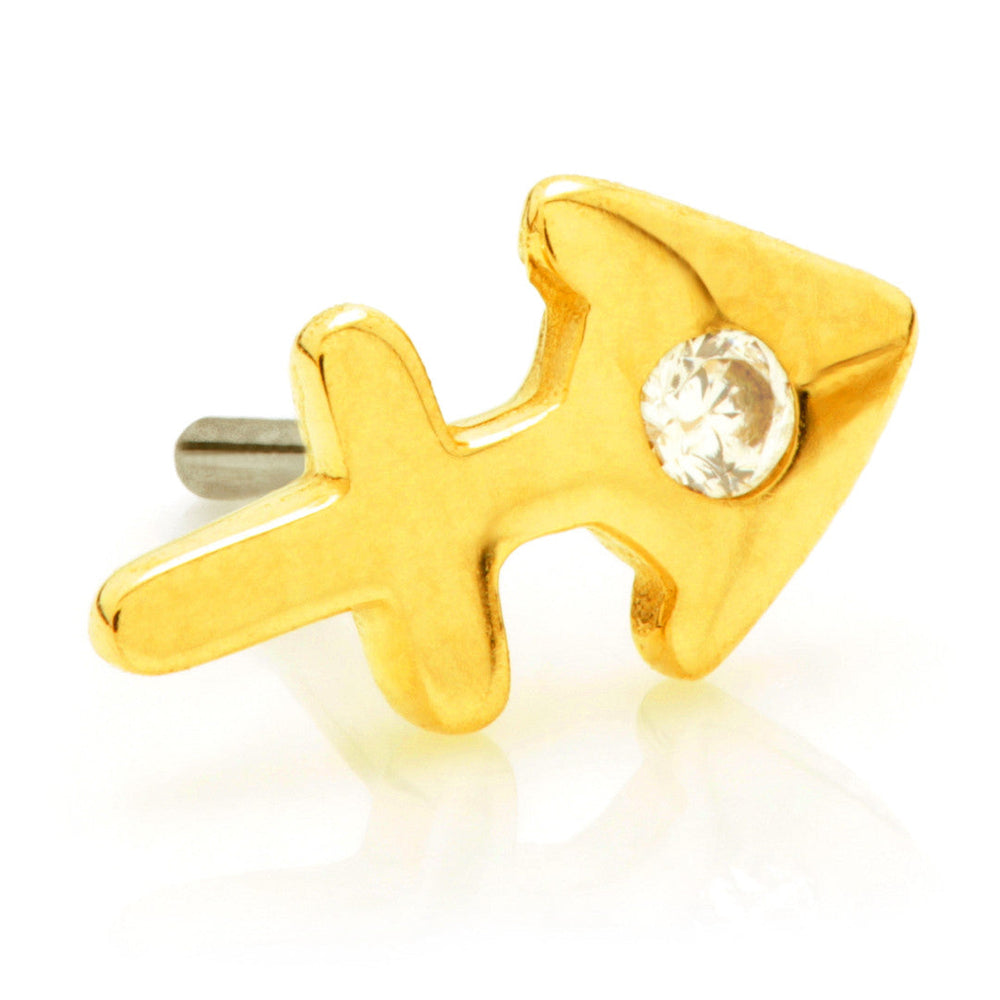 Sagittarius Threadless Jewelled Zodiac Pin Attachment