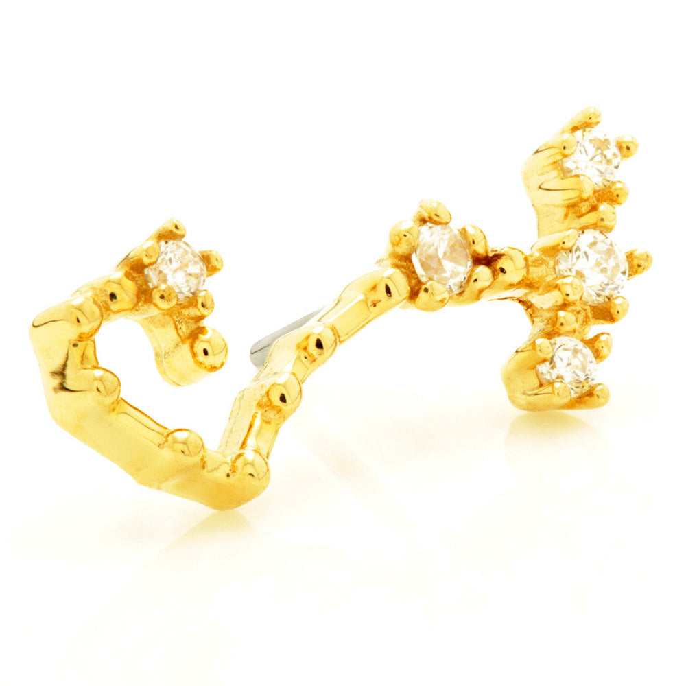 Scorpio Threadless Jewelled Zodiac Constellation Pin Attachment