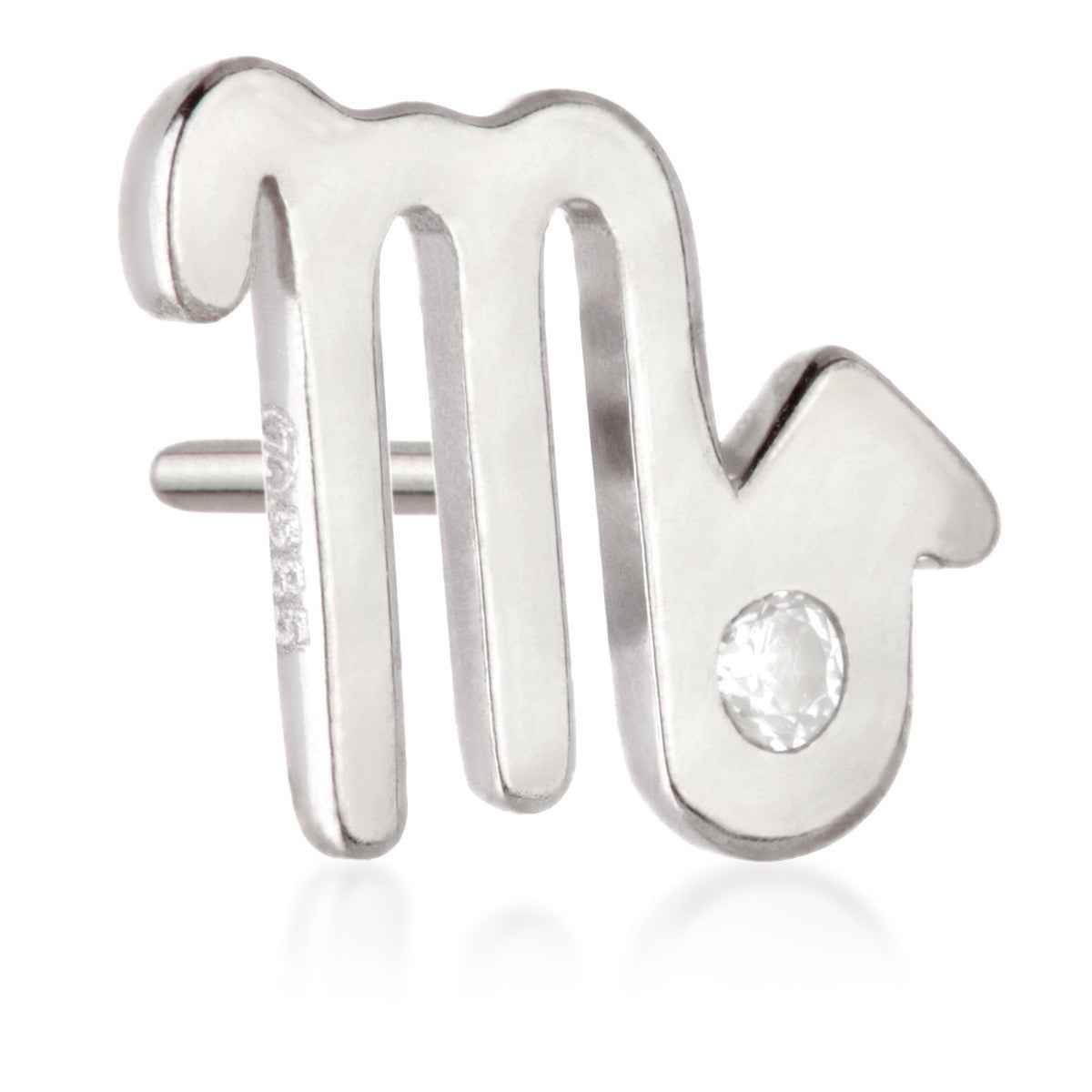 Scorpio Threadless Jewelled Zodiac Pin Attachment