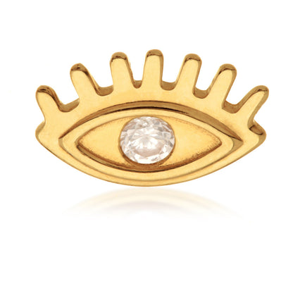 TL - 14ct Threadless All Seeing Eye Single Jewelled Attachment
