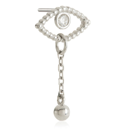 TL - 14ct Threadless All-Seeing Eye & Tear Pin Attachment