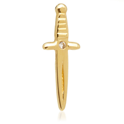 TL - 14ct Threadless Gem Sword Pin Attachment