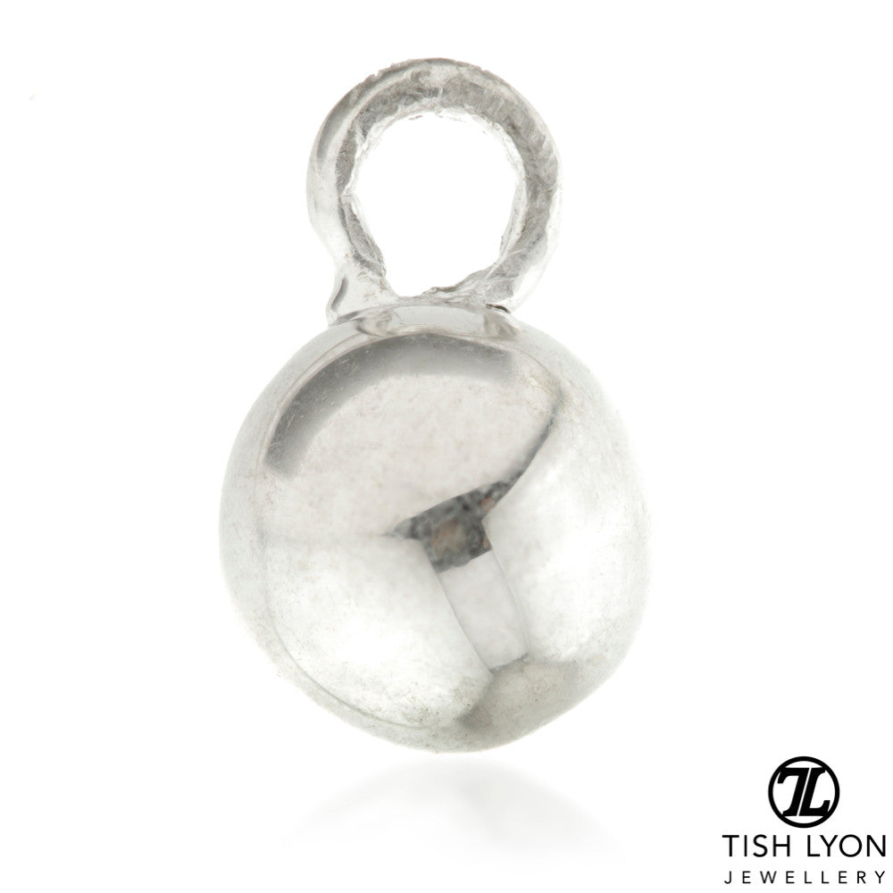 9 Carat Solid Gold Ball Hoop Charm for Hinge Segment Ring