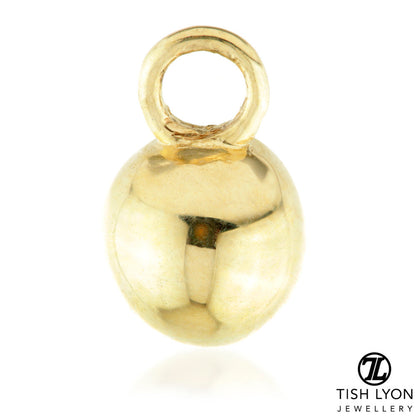 9 Carat Solid Gold Ball Hoop Charm for Hinge Segment Ring