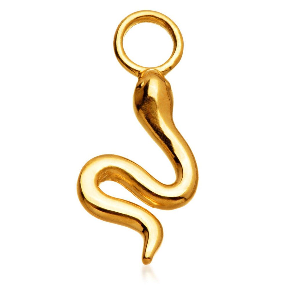 9 Carat Solid Gold Snake Hoop Charm for Hinge Segment Ring