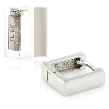 TL - 9ct Plain Square Huggies (Pair)