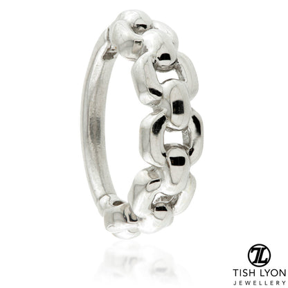 Solid Gold Chain Hinge Ring