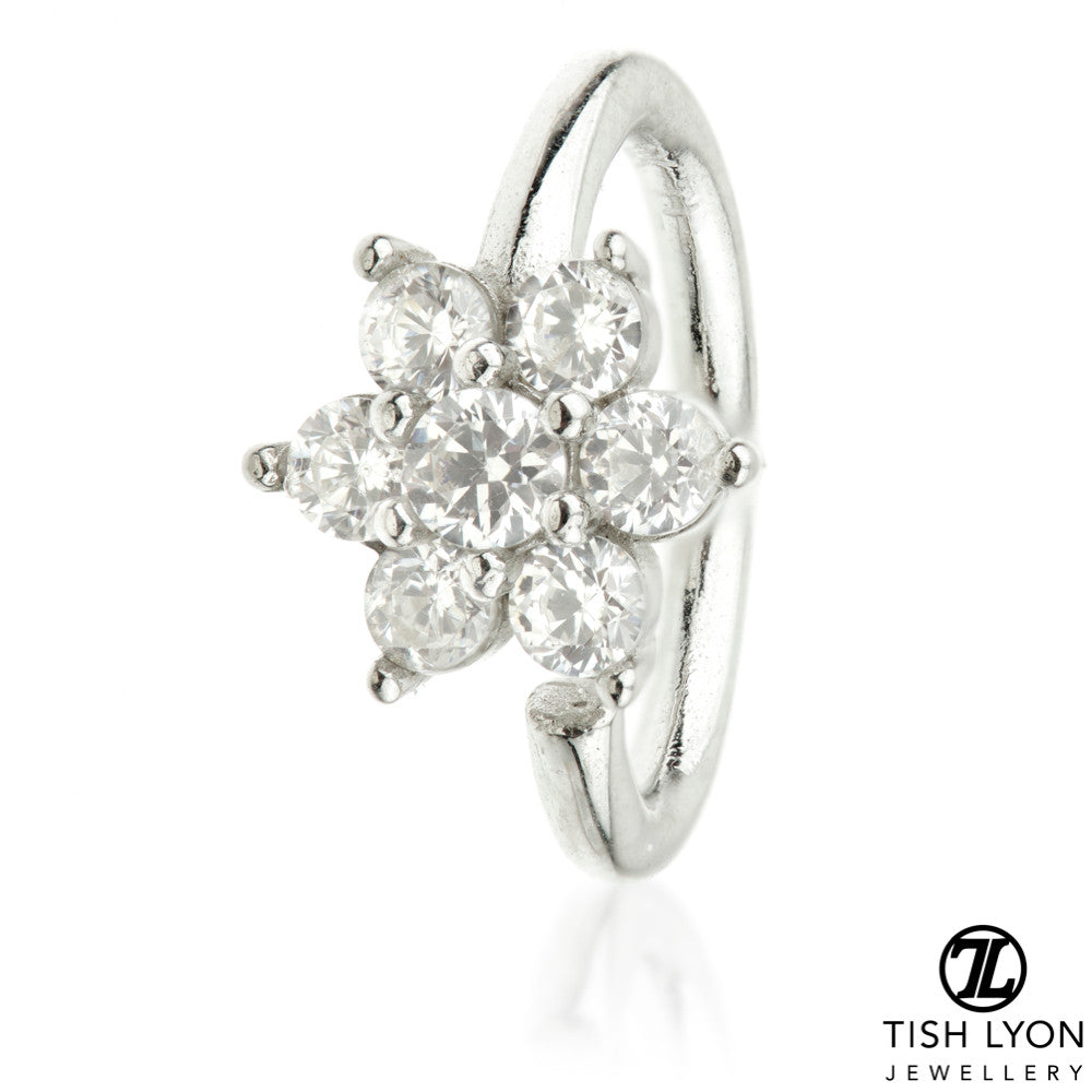 TL - Gold Gem Flower Twist Ring