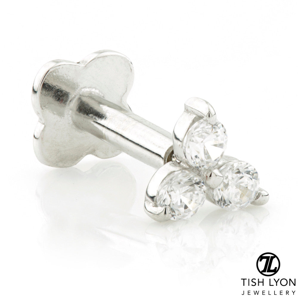 TL - Gold Gem Trinity Internal Labret