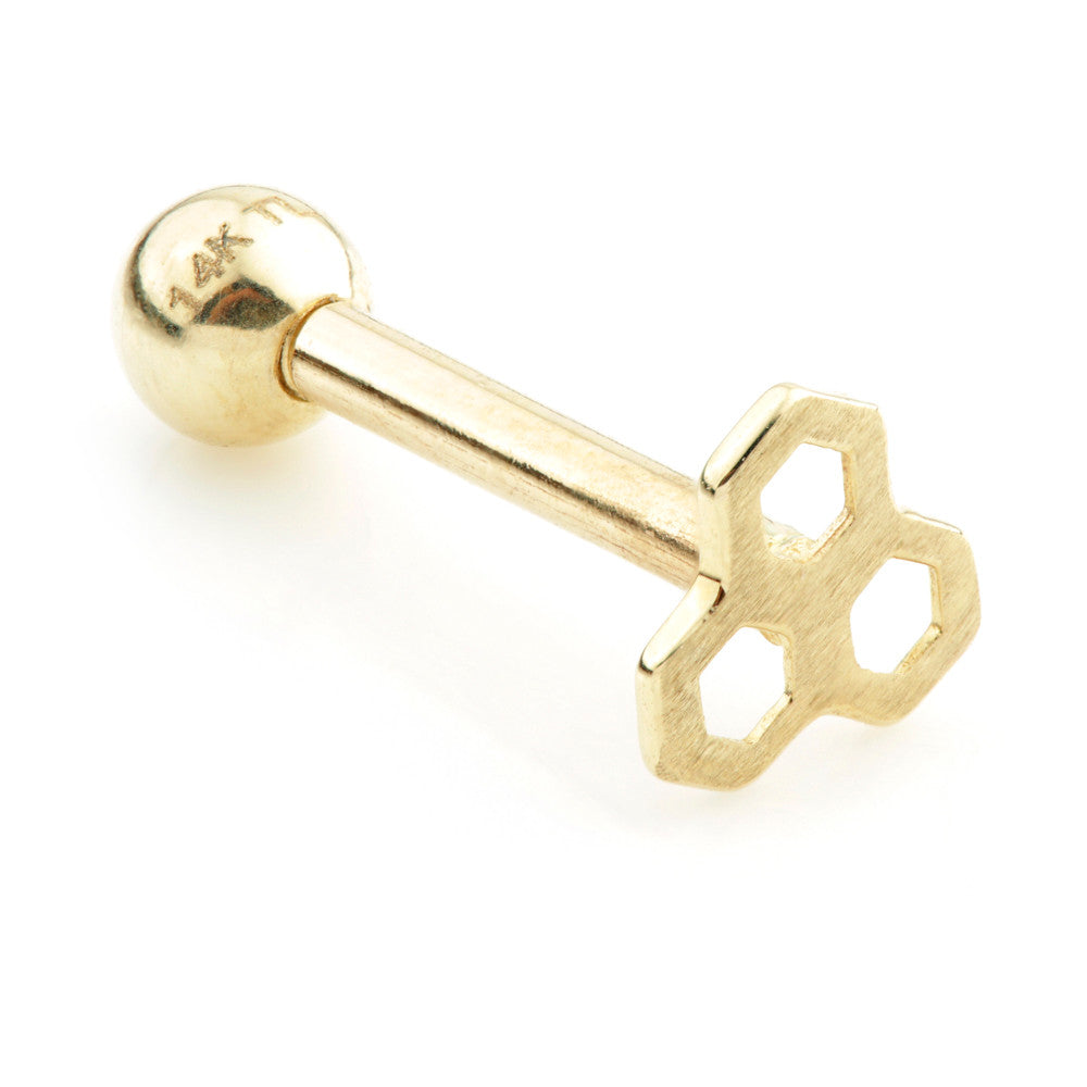 TL - 9 Carat Solid Gold Honeycomb Cartilage Bar