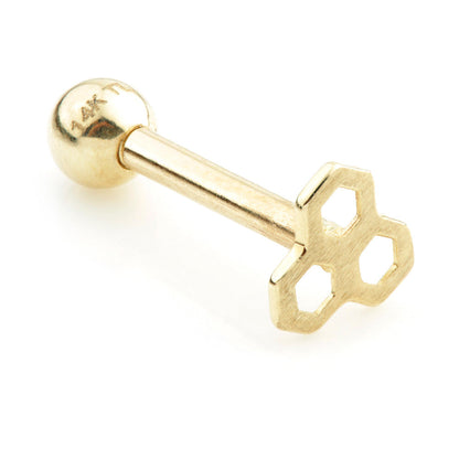 TL - 14 Carat Solid Gold Honeycomb Cartilage Bar