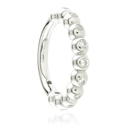 TL - Gold Jewelled Bubble Hinge Ring