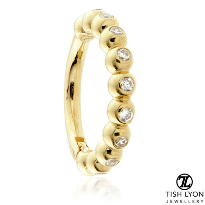 TL - Gold Jewelled Bubble Hinge Ring