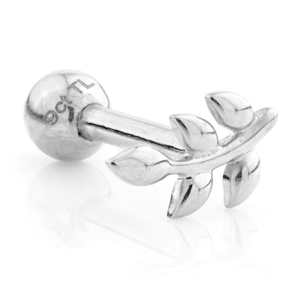 TL - 9 Carat Gold Leaf Cartilage Bar - 1.2mm