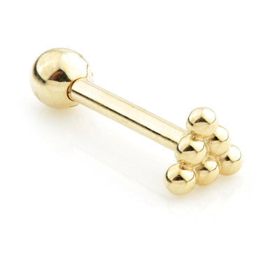TL - Gold 14ct Multi Dot Triangle Cartilage Bar