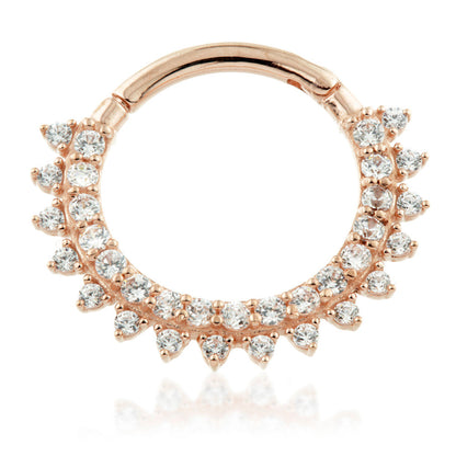 Selene Solid Gold Multi Gem Daith & Septum Hoop