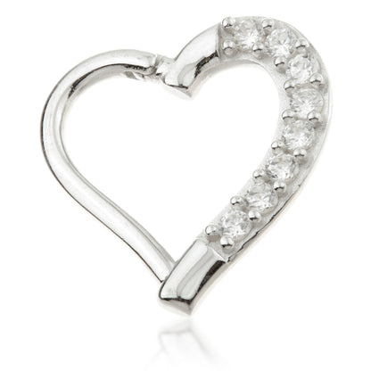 TL - 14K Gold Pave Gem Hinge Heart Ring