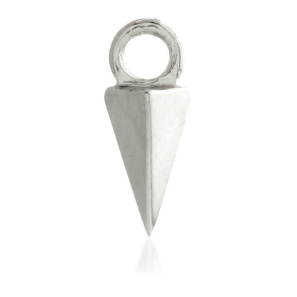Solid Gold Pyramid Hoop Charm for Hinge Segment Ring