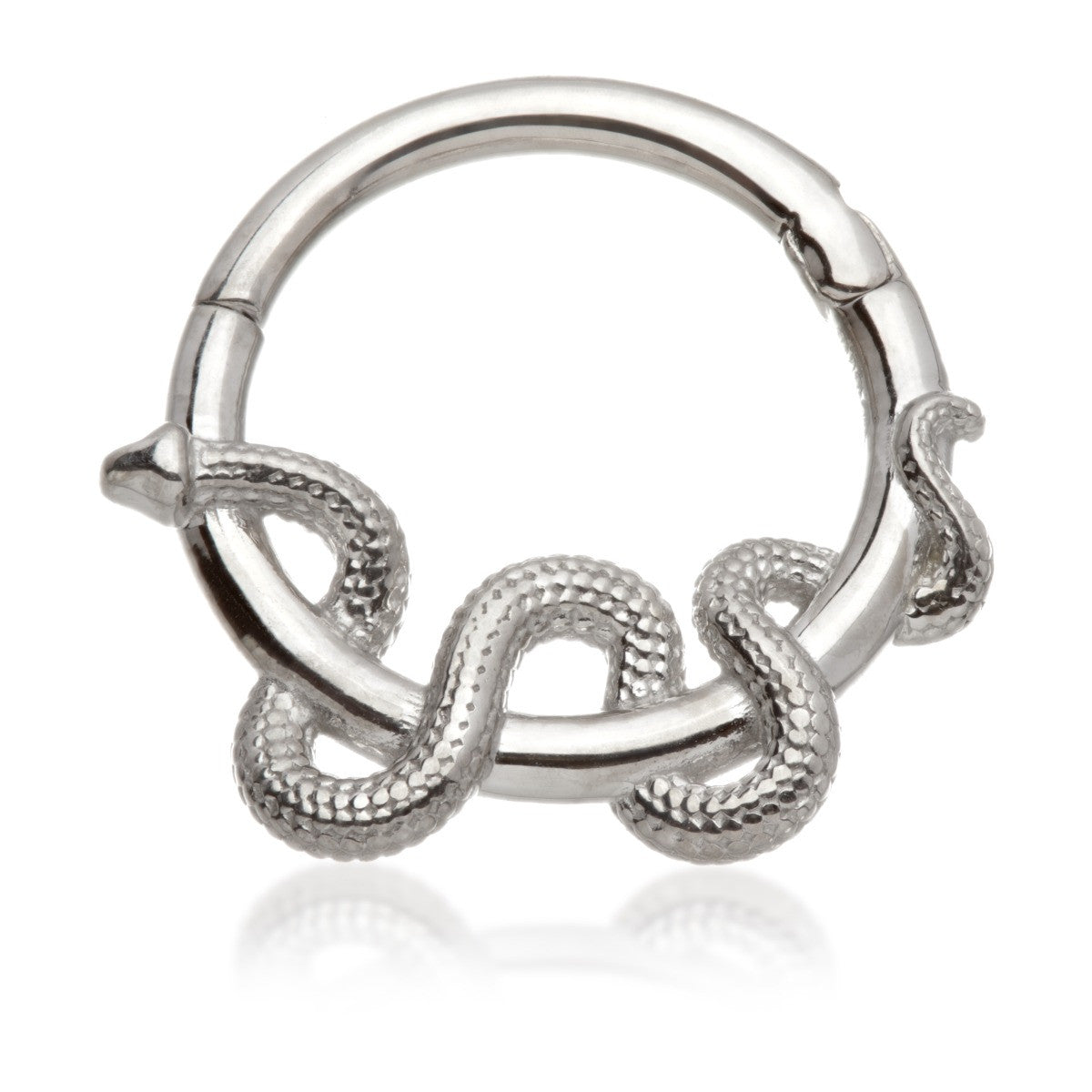 Solid Gold Snake Daith Septum Ring