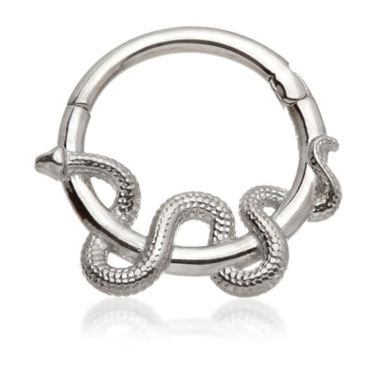Solid Gold Snake Daith Septum Ring