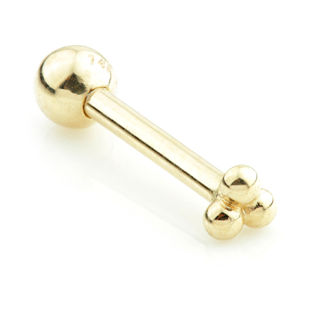 TL - 9 Carat Gold Tri Dot Cartilage Bar