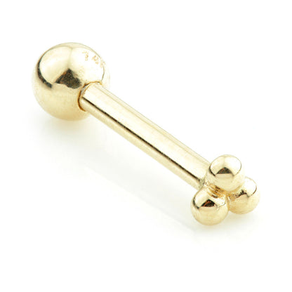 TL - 9 Carat Gold Tri Dot Cartilage Bar