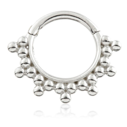 Solid Gold Tribal Ball Hinge Ring