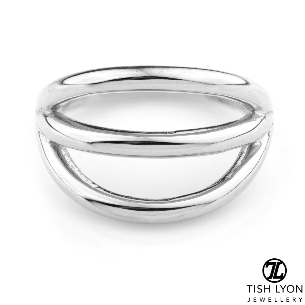 TL - Gold Triple Band Hinge Ring