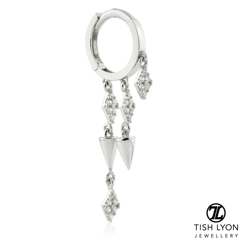 TL - Gold Triple Spiked Chain Hinge Ring