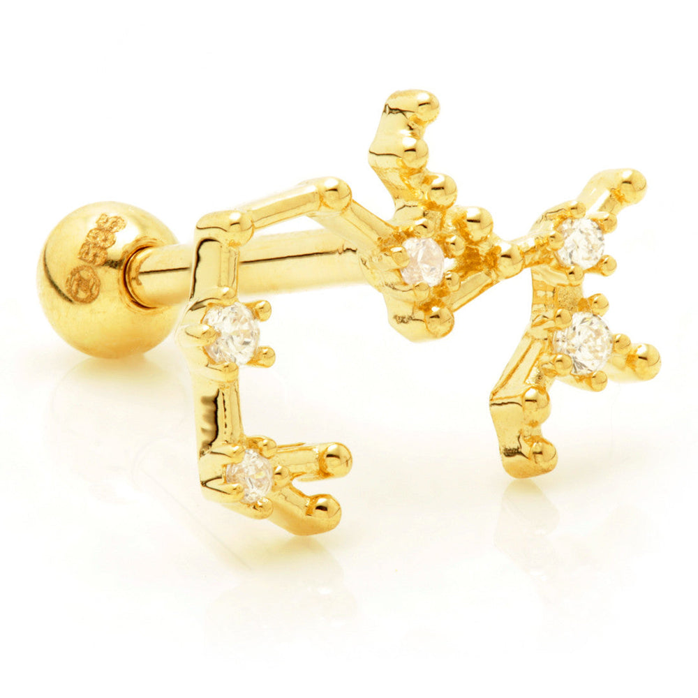 Sagittarius Solid Gold Jewelled Zodiac Constellation Microbar
