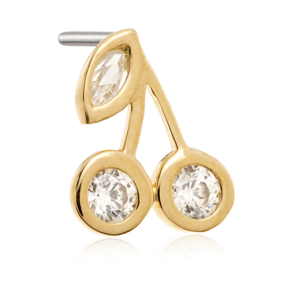 TL - Cherry Pie - 14ct Gold Threadless Attachment